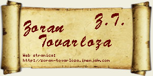 Zoran Tovarloža vizit kartica